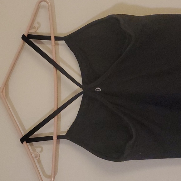 SOLD Size 8 Black Lululemon Power Y Tank with mesh neckline. - Picture 7 of 11